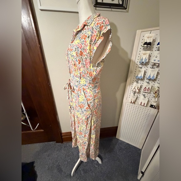 LOFT Multicolor Floral Midi Dress - Picture 2 of 4